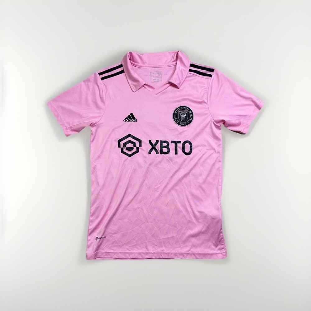 Adidas Inter Miami CF 2022/23 Home Match Jersey Pink Youth Size S